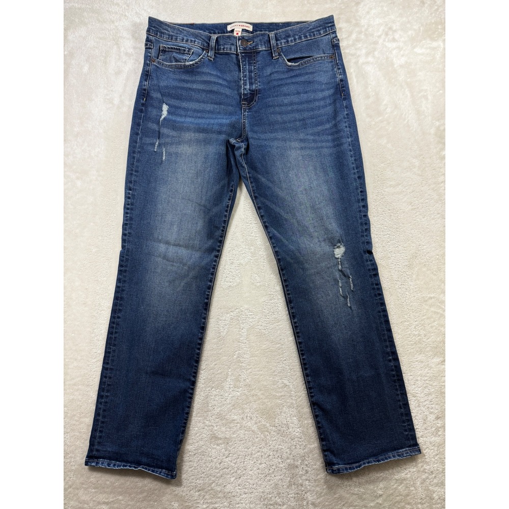 Lucky Brand Womens Sweet Mid Rise Straight Jeans 14/32A Meas: 35x30